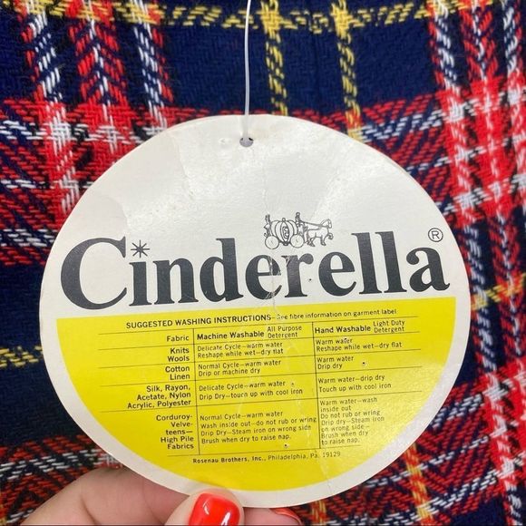 NWT 70s Dead Stock Cinderella Frocks Rosenau Bros Plaid Flare Leg Pants - Picture 7 of 10